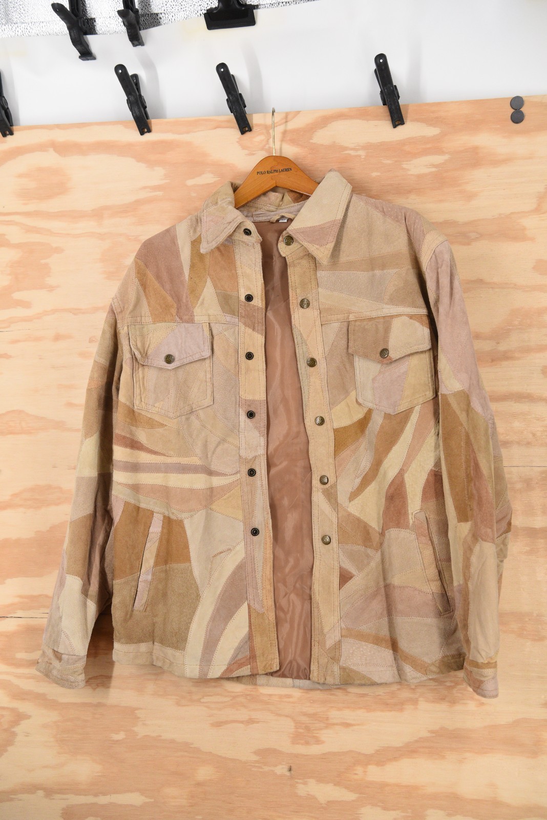 Vintage Patchwork Suede Snap Front Western Shacke… - image 5