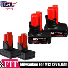 New For Milwaukee 48-11-2411 M12 12V 6.0Ah Lithium Ion Extended Capacity Battery
