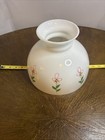 Vintage 10" Flower Hurricane Oil Glass Dome Lamp Shade - Painted - New Old Stock — photo 3