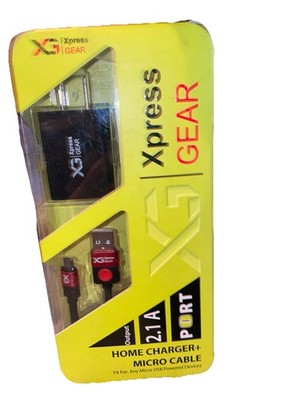 Xpress Gear Home Charger Plus Micro Cable For Any uSB Powered Devices 2.1A Port