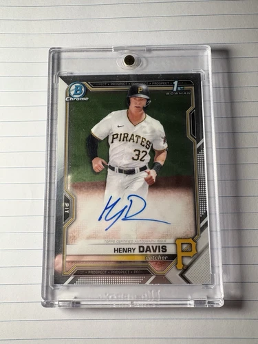 HENRY DAVIS 2021 BOWMAN CHROME DRAFT 1ST AUTOGRAPH PIRATES AUTO Q0234