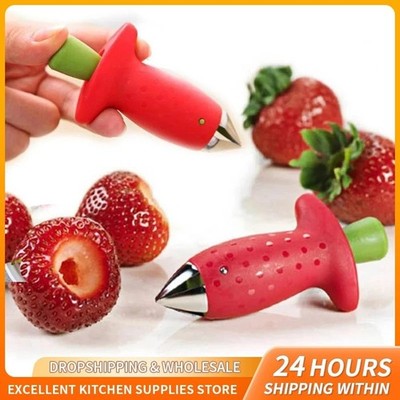 Strawberry Slicer Cutter Corer Huller Fruit Stem Leaf Remover Tool 1Pc