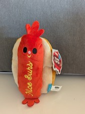 Bark Box LDog Toy Plush FRANK FLIRTER Backyard BBQ Hot Dog Squeak Crinkle 