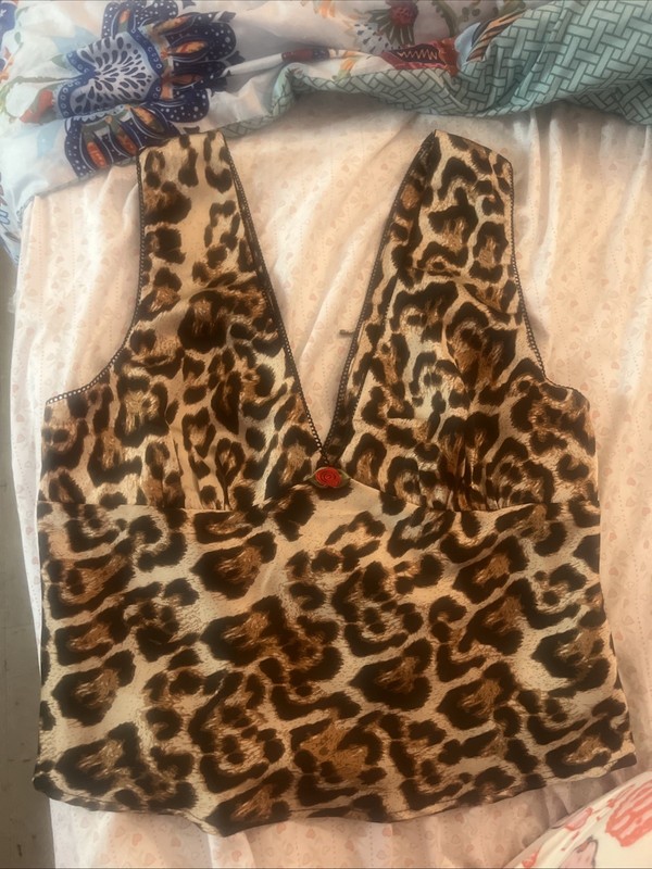 NIA Woman Leopard Shirt Size L Celia Tank