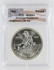 1986 Engelhard American Prospector Silver Round ICG MS69+ S$1 Silver Round