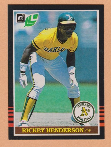 Rickey Henderson #208 1985 Leaf card