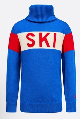 PERFECT MOMENT Kids Blue ''Ski' Merino Wool Turtleneck Sz 6 NWT $196