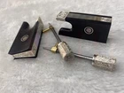 LIMITED Violin Bow Frog Pure Silver with Carving,Carved Ebony Frog of Violin bow