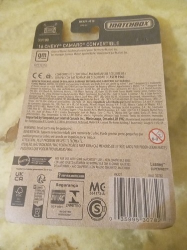 Matchbox 2023 Chevrolet Convertible Yellow Diecast 70 Years Of MBX 1/64th Scale - Picture 3 of 3