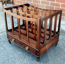 Regency antique canterbury magazine rack C1820 country house rosewood large