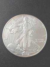 2002 US $1 American Silver Eagle 1oz .999 Fine Silver Uncirculated