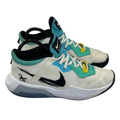 Nike Air Zoom Crossover Doodles Basketball Shoes Kids 6Y White Teal Sneakers