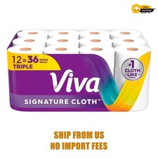 Viva Signature Cloth Paper Towels, 12 Triple Rolls, 129 Sheets per Roll