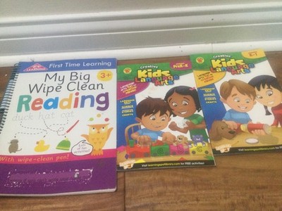 3 worlkbook My Big Wipe Clean reading First Time Learning creative Kids Language