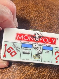 Midwest of Cannon Falls Monopoly Porcelain Hinged Box With Car Trinket