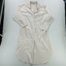 Vintage Christian Dior Sleepshirt Womens Medium Pink Satin Lace Collar Nightgown
