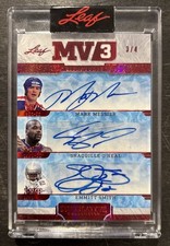 2021 Leaf triple auto Emmitt Smith, Shaquille O'neal, Mark Messier #3/4 MV3🔥