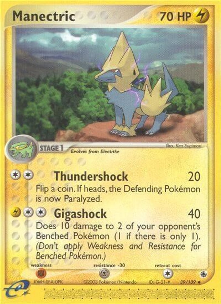 Manectric - 39/109 - MP - EX Ruby and Sapphire
