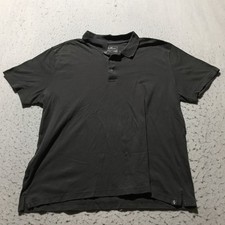 Eddie Bauer Travex Polo Shirt Mens XL Dark Gray Short Sleeve 1/4 Button Collared