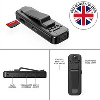 4K Camera Camcorder Police Body Camera With Audio Video DVR IR Night Vision Cam