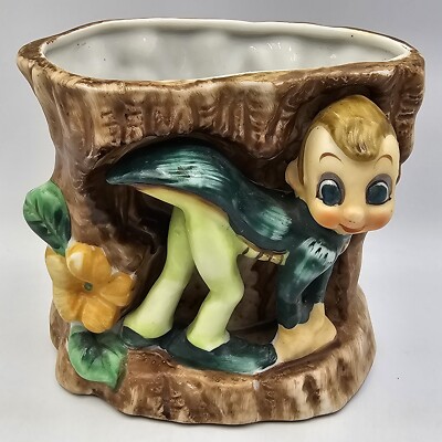 Acme Anthropomorphic Cricket Grasshopper Mantis Leprechaun Fairy 3D Planter Vase