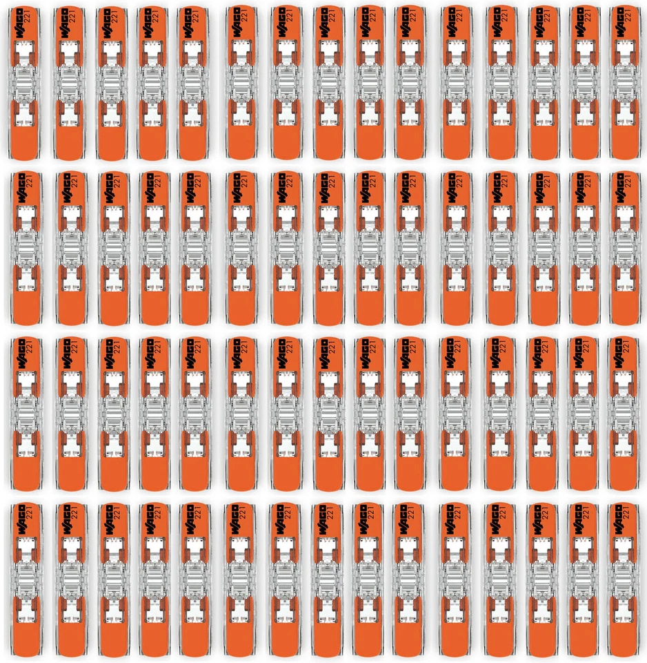 WAGO Durchgangsverbinder 221-2411 mit Hebelklemme bis 4 qmm Verbindung Kabel