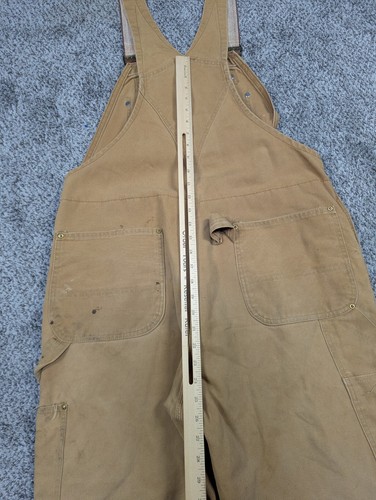 Vintage Carhartt Double Knee Overalls Mens 40x30 Insulated Duck Canvas USA 38x29 - Picture 5 of 21