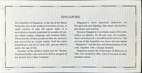 Coins of All Nations Singapore 20 Cents 1978 UNC - Picture 2 of 2
