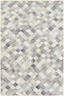 Leder Teppich Tapijt 150x240 cm Alfombra Kuhfell Cowhide Handmade grau braun - Bild 1 von 4