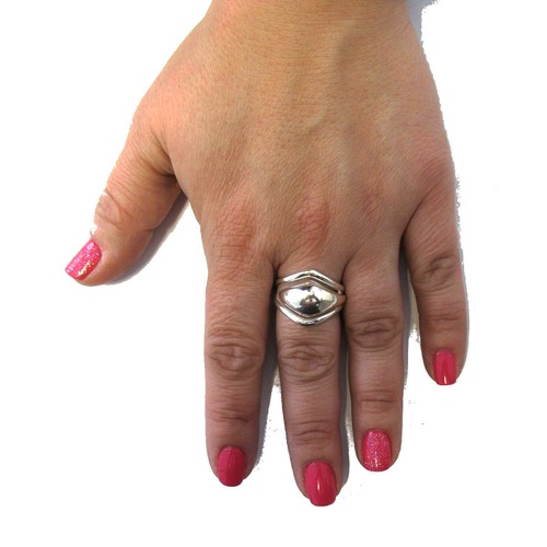 Handmade Chunky Sterling Silver Women's Ring Hallmarked 925 Nickel Free - Picture 5 of 5