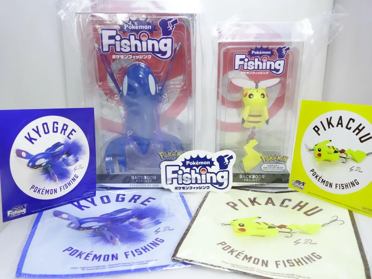 DUO Pokemon Fishing PIKACHU KYOGRE +Lure Set+ JAPAN (figure