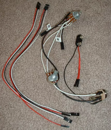 Solderless EZ-INSTALL Wiring KIT for 2 ACTIVE EMG Pickup 1V 1T Push-Pull Vol 