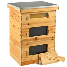 30 Frames Bee hive Frame BeeHive Kit Beekeeping 20 Deep + 10 Medium W/ Beeswax