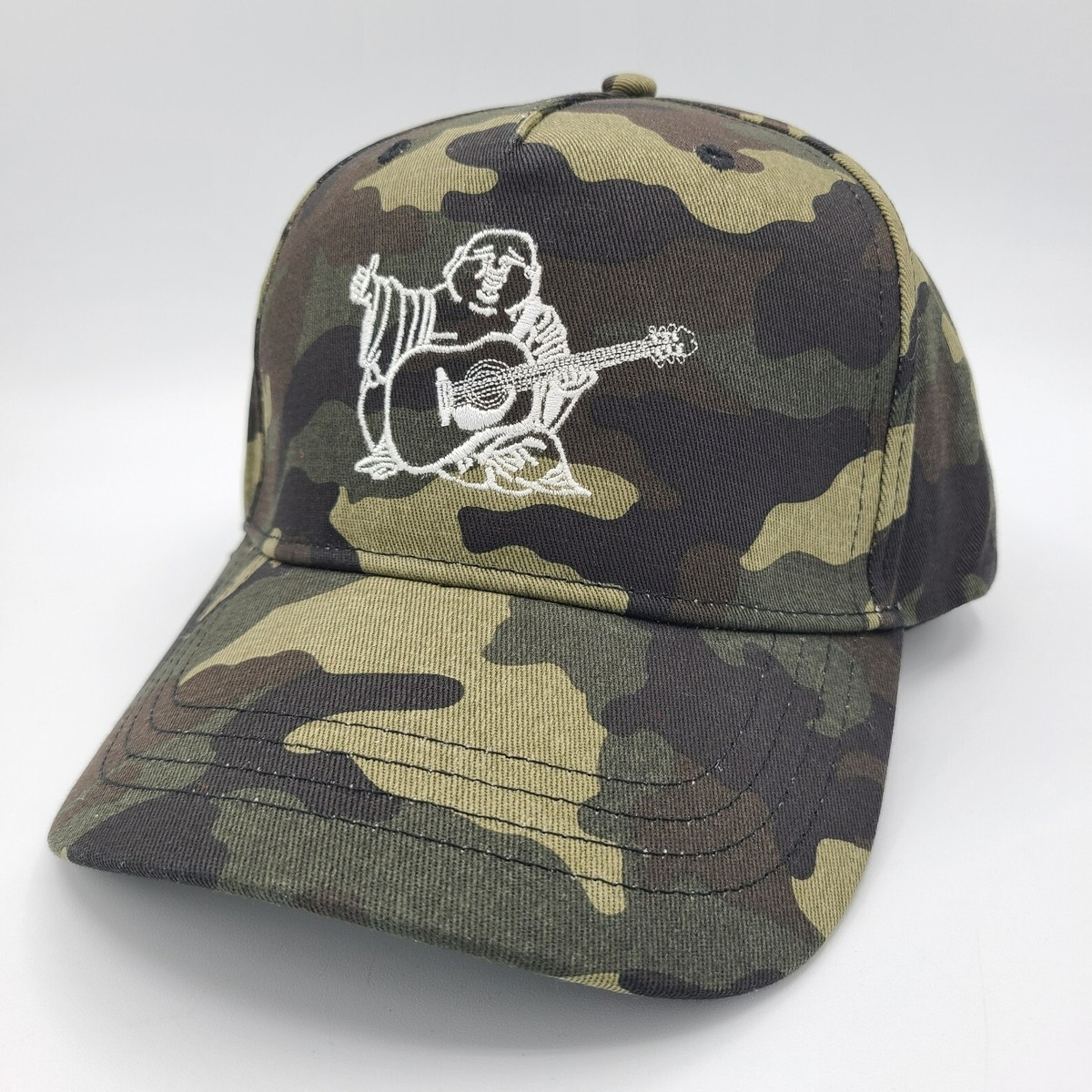 True Religion Hat Black Green Camo White Buddha Snapback