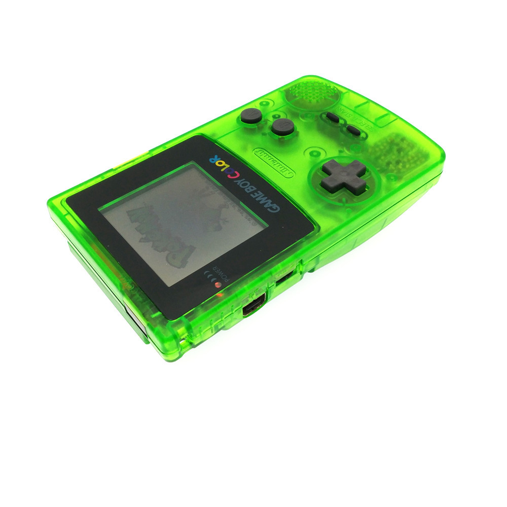 Transparent Green Retrofit Nintendo Game Boy Color GBC Console +