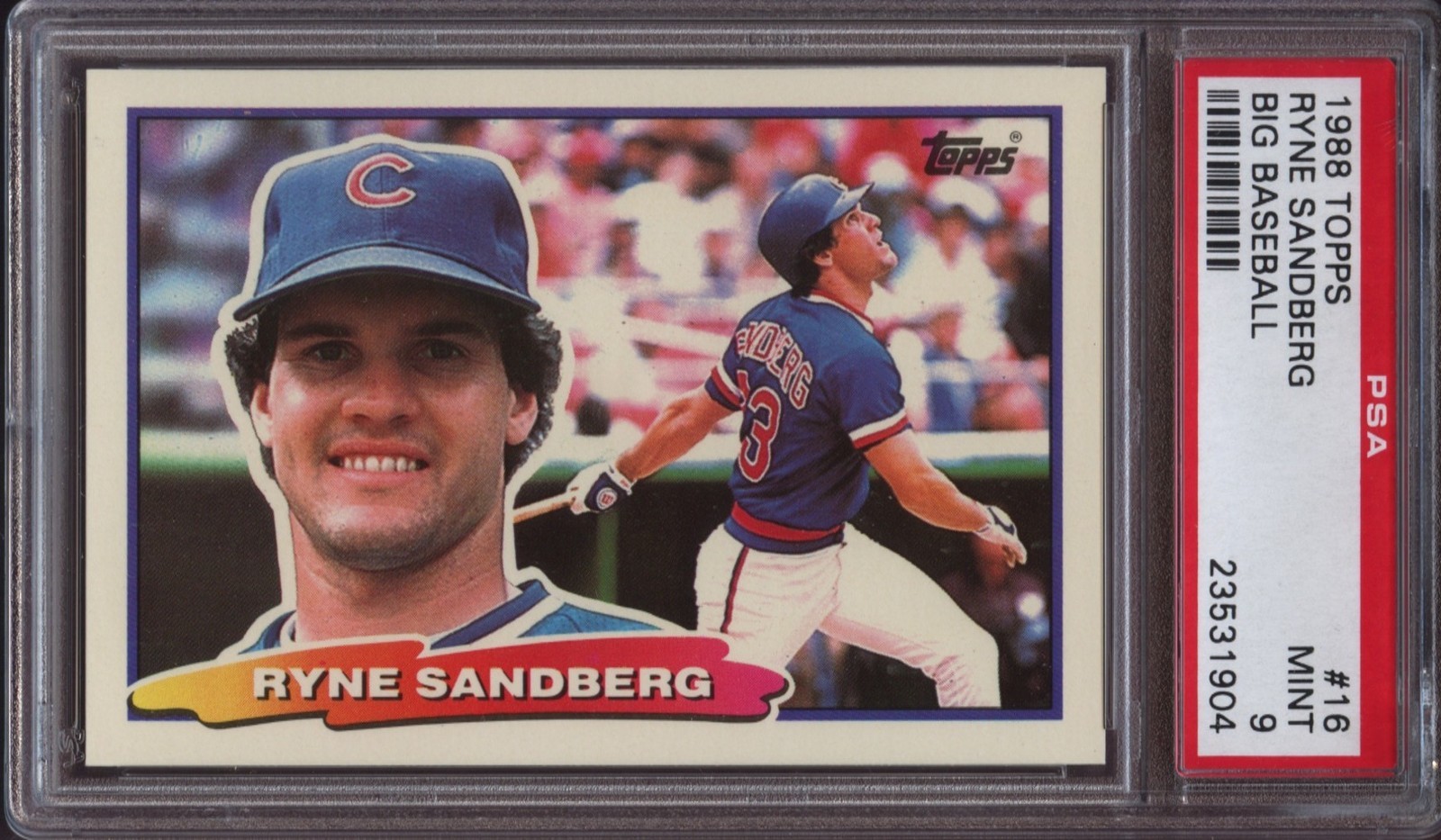 1988 Topps Big Baseball 16 Ryne Sandberg PSA 9 Mint