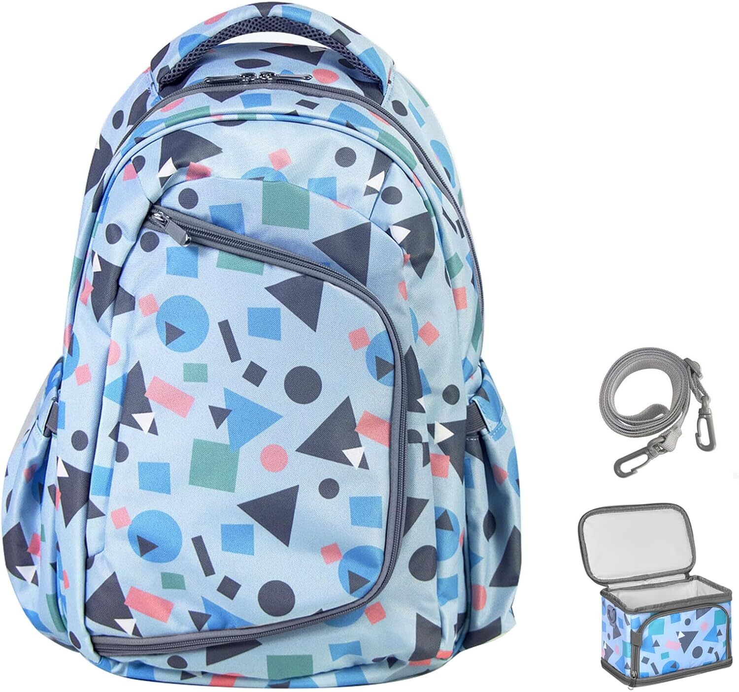 Diaper Bag Backpack Set Multifunction Travel Back Pack Maternity Large, Blue-image