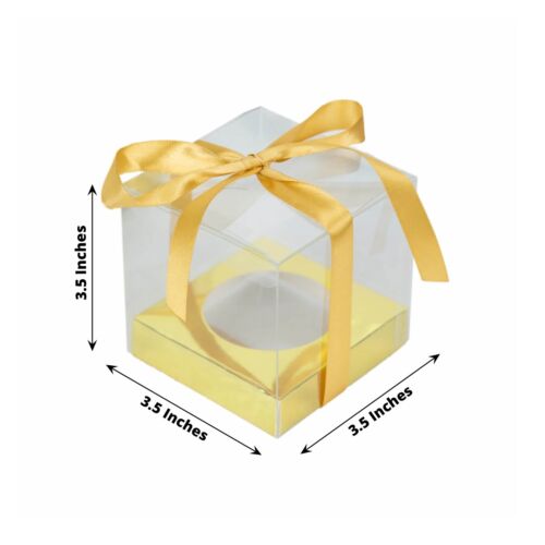 ORO CLARO 12 Cupcake CAJAS Mini Cupcake 3.5" Portadores de Favor Cintas Fiesta Eventos - Imagen 2 de 9