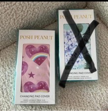 Posh Peanut Changing Pad Cover 100 Bamboo New Rainbow Hearts Pink