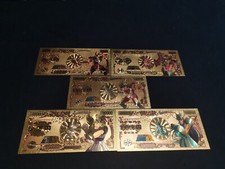 LOTTO 5 BANCONOTE GOLD BANKNOTE SAINT SEIYA CAVALIERI DELLO ZODIACO BRONZI V1 