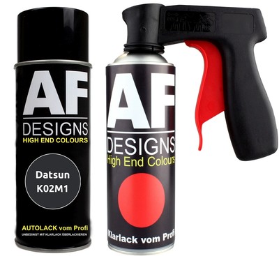 Spraydosen Griff Set für Datsun K02M1 Black Basislack Klarlack Handgriff