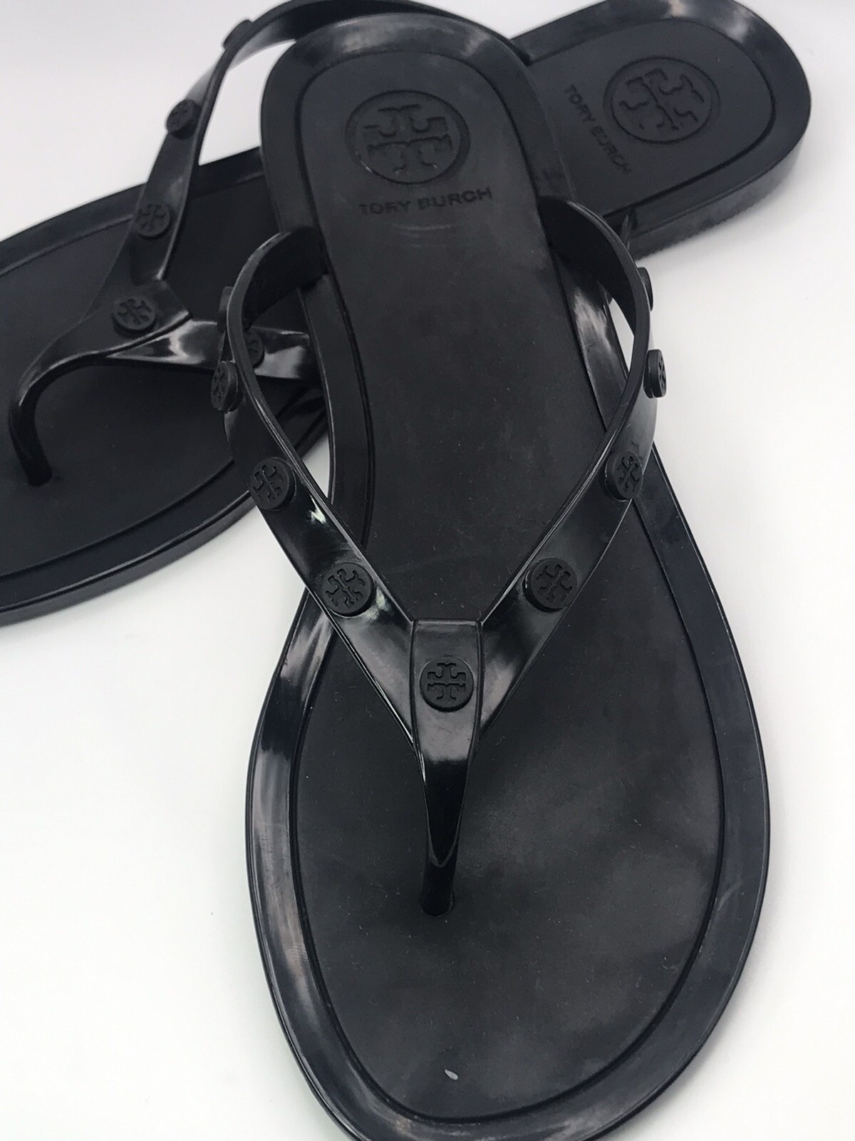 Tory Burch Black Jelly Flip Flops Size 8 | eBay