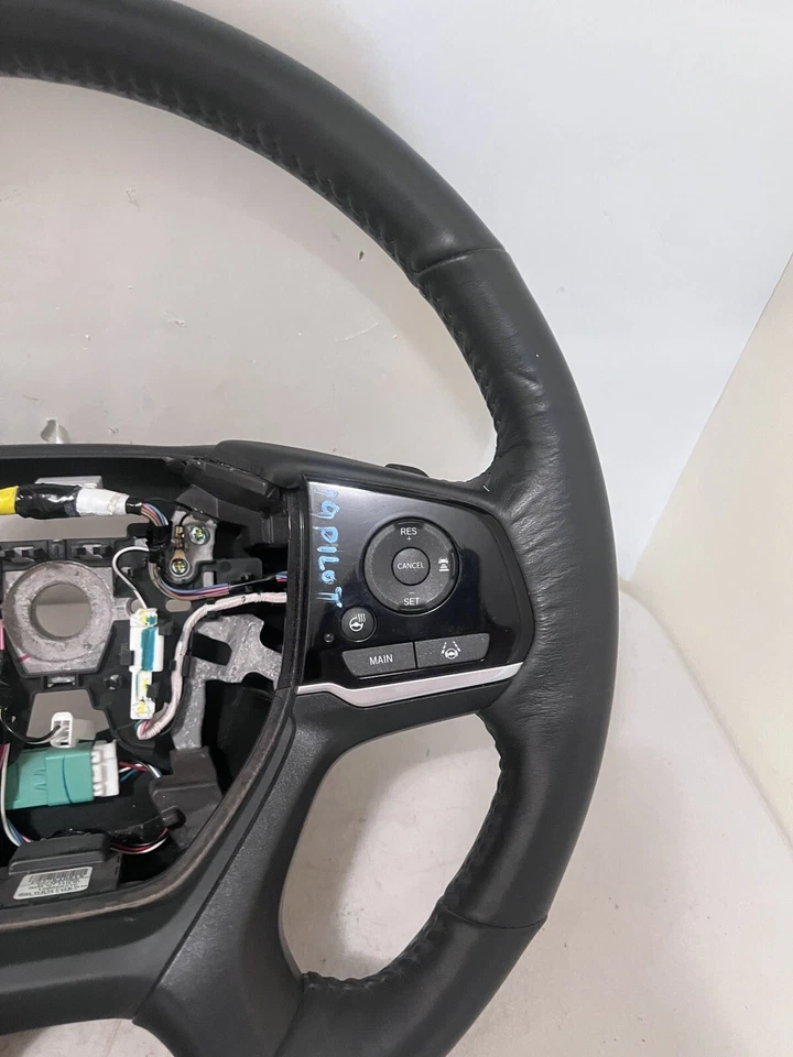 2018-22 HONDA PILOT OEM STEERING WHEEL ASSEMBLY  BLACK LEATHER - Изображение 3 из 4