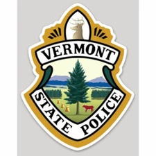4 Inch Non-Reflective Vermont State Police Logo Sticker Decal