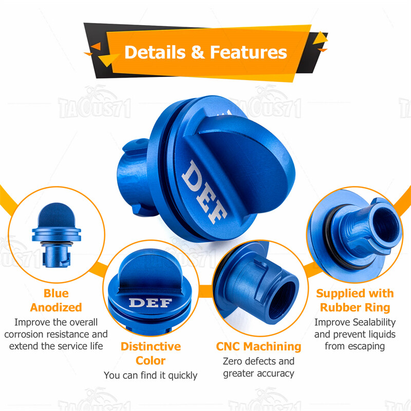 DEF Oil Cover Diesel Cover O-rings 3D Threading Fit For Dodge Ram Cummins 2013-2 - Foto 10