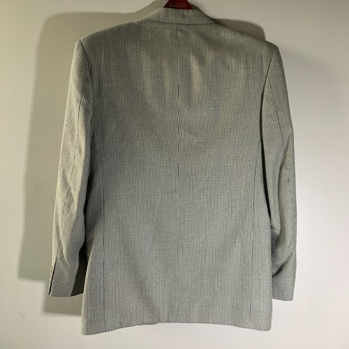 PIERRE BALMAIN Paris Mens Blazer Jacket Sz 42 Micro Plaid Check Suit Sport Coat - Picture 5 of 15