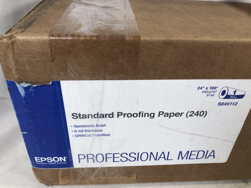 Epson Standard Proofing Semi Matte Inkjet Paper 240 24" x 100' Roll S045112 - Image 2 of 4