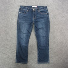 CAbi Jeans Women's 6 Blue Medium Wash Boyfriend Crop Jeans