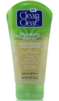 Clean & Clear Morning Burst Shine Control Facial Scrub 5 Oz Oil-Free Skin Care