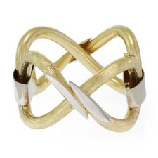 Large 18k Gold Double Fancy Figure 8 Link Bracelet 92gr! LIQUIDATION